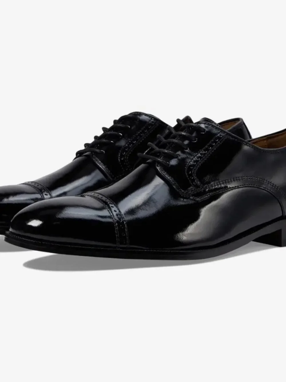 Johnston & Murphy Bradford Cap Toe Black Dress Shoes - size 13